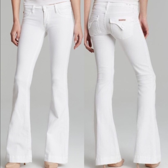 Hudson Jeans Denim - HUDSON Low Rise White Flare Jeans